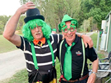 Muzza McGowan and Greg Mander, St Patrics's Day fun, Standown Park, March 2021 ....